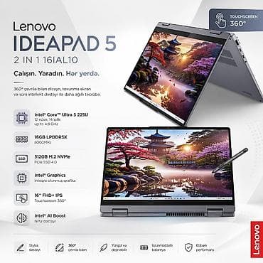 Yeni Lenovo IdeaPad, 16 ", Intel Core i5, 512 GB