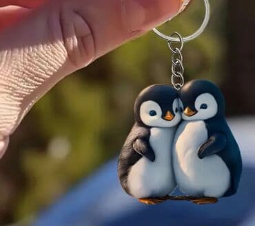 Məhsul: Pingvin cütlüklü açarlıq - Şirin pingvin balalarından