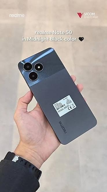 kitay telefonlari: Realme Note 50, rəng - Qara — 1