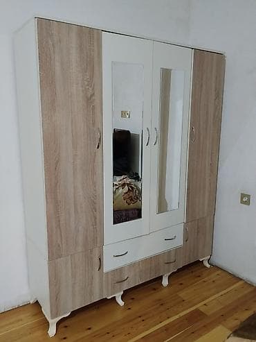 skaf satisi: 4 qapılı, Güzgülü, Bej, Açılan, Düz dolab — 3