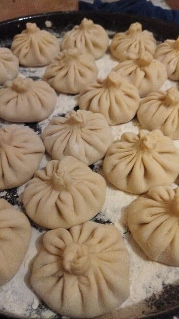 Мясная и рыбная продукция: Qışın yeməyi 🌨️ Halal, təmiz ətdən ləzzətli gürcü xəngəli. 😋Bişdikcə — 5