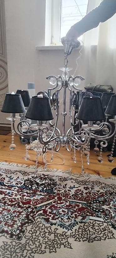 7771 ne demek: Çılçıraq, 8 lampa, Metal — 2