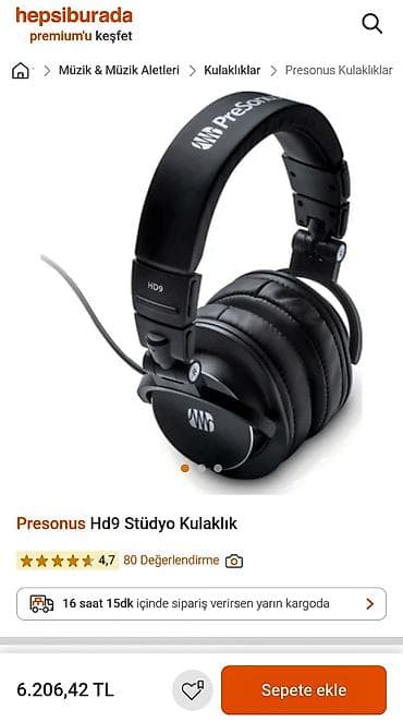 dynacord cms 1600: 300 MANATLIQ STUDİO QULAQLIĞIDIR PreSonus HD9 Studio Qulaqlığı / Əla — 2