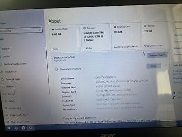 legion 5 pro: İşlənmiş Acer Aspire, 15 ", Intel Core i5, 128 GB — 2