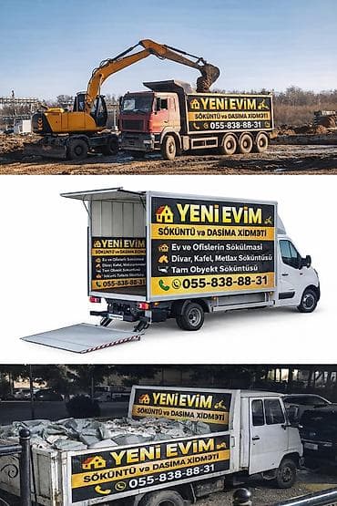 taxda qapı: “Yeni Evim” – Söküntü və Daşıma Xidməti Təklif edilən işlər: - — 3