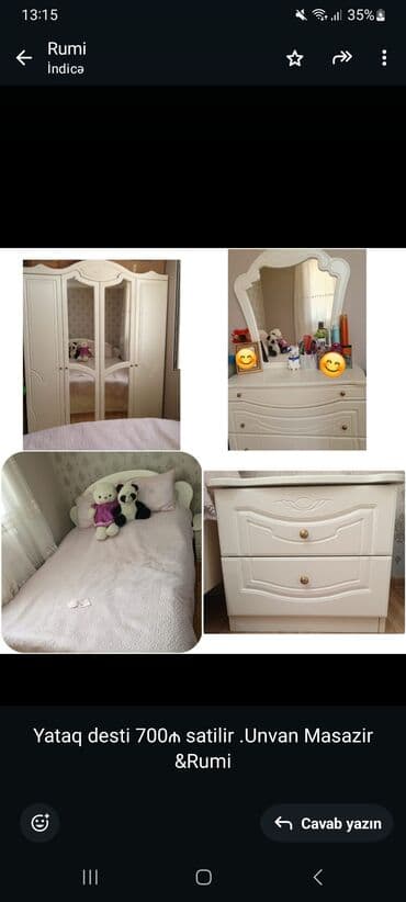 dolab satisi: İkinəfərlik çarpayı, Dolab — 1