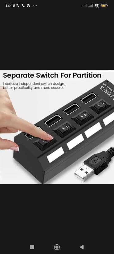 Noutbuklar üçün adapterlər: 7 dili usb adapter(17azn)aq və qara