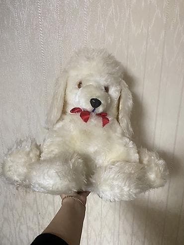 frozen leteca lutka: Oyuncaq yumşaq it balası – böyük ölçülü plyuş. - Rəng: krem-ağ. - — 2