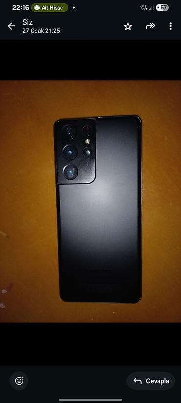 Samsung Galaxy S21 Ultra, 128 GB, rəng - Qara, Qırıq