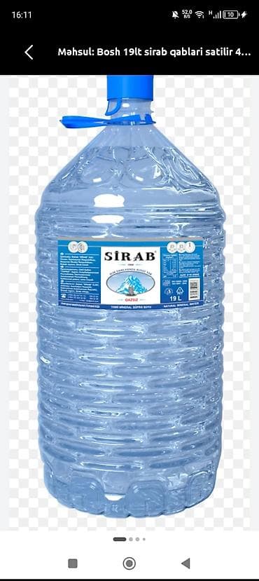 Məhsul: 19 litrlik “SİRAB” su qabı (boş tara) - Həcm: 19 L -