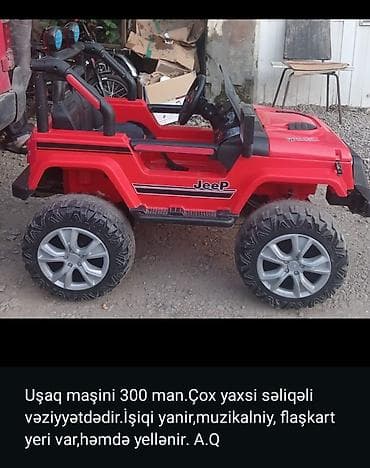 Uşaq üçün elektrik maşınları: Uşaq üçün elektrikli nəqliyyat dəsti 1) Uşaq maşını – Jeep tərzində — 1