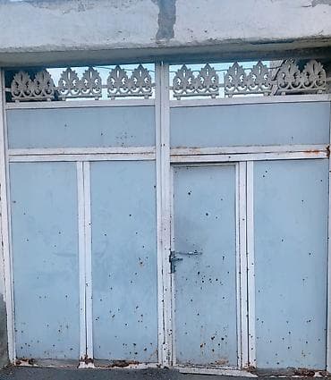 jalus qapi: Dəmir Həyət darvazası, Mexaniki, Qapı ilə, rəng - Boz — 1