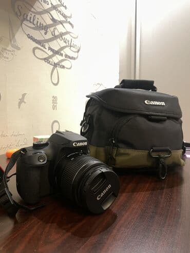 Видеокамеры: CANON EOS 4000D 3 defe istifade olunub, Çexiyadan alinib, çantasi — 4