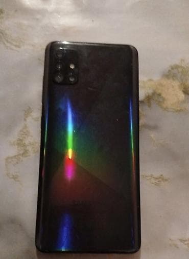 samsung tab: Samsung Galaxy A51, 64 GB, rəng - Qara, Barmaq izi — 1