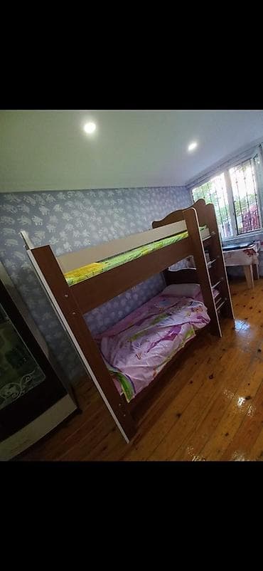 Oğlan və qız üçün, Çarpayı, Matrassız, Siyirməsiz, Taxta