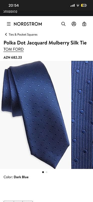 geyim kişi: Qalstuk, Tom Ford, rəng - Mavi — 2