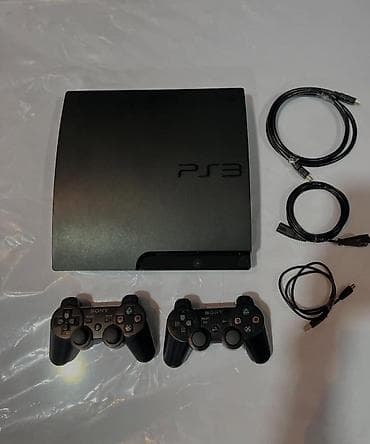 ps3 dualshock: PlayStation 3 oyun konsolu. Dəstə daxildir: - PS3 konsol - 2 ədəd — 1