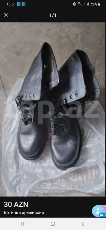 Səndəl və şəp-şüplər: Məhsul: Ordutipi kişi çəkmələri Ölçü: 42 Vəziyyət: yeni — 1