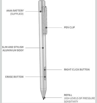 planşet qelemi: Aktiv Stylus Qələm – Microsoft Pen Protocol (MPP) uyğun - Piksel — 4