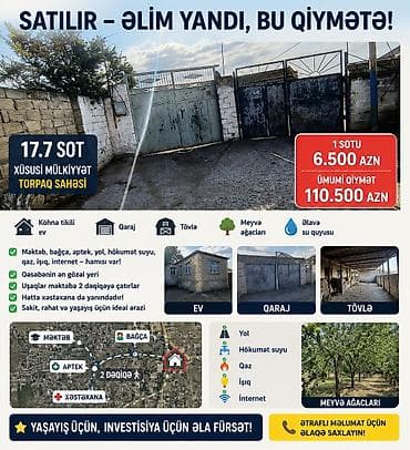 тюркан: 17 соток, Для строительства, Собственник, Купчая — 1