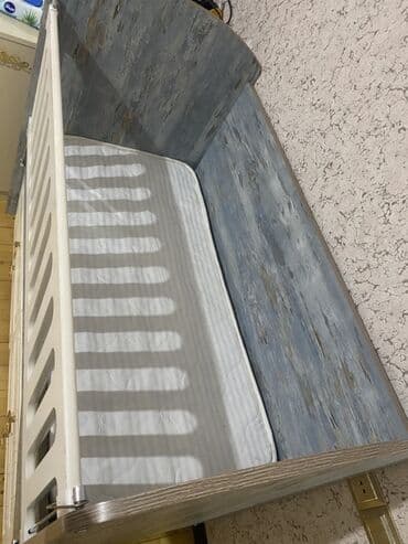 quba mebel: Oğlan və qız üçün, İşlənmiş, Dördbucaq, Beşik, Matras ilə, Yellənmə mexanizm ilə — 4