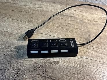 usb hard disk satilir: USB 2.0 4-portlu Hub – fərdi açarlı Xüsusiyyətlər: - 4 ədəd USB-A — 2