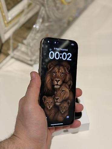 iphone 14 pro max: IPhone 15 Pro, 256 GB, White Titanium, Zəmanət, Barmaq izi, Simsiz şarj — 4