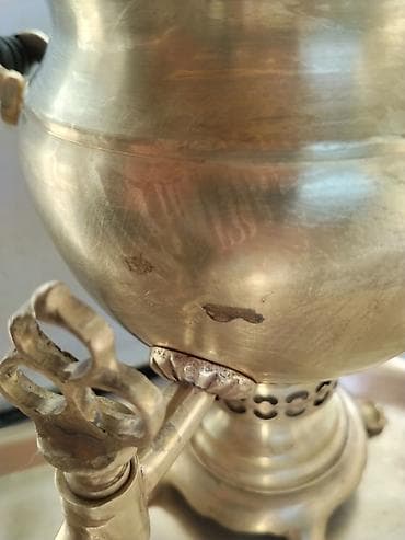 ev peci: Misinli samovar – klassik rus üslubu - Material: tam mis/kənarları — 3