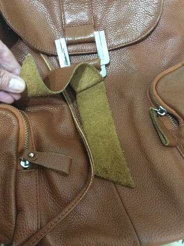 спортивки россия в бишкеке: Стильный рюкзак из натуральной кожи, цвет рыжий, в отличном состоянии — 5