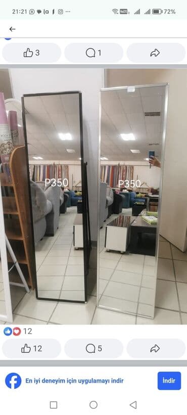 dekorativ nömrə: Güzgü Döşəmə üstü, Kvadrat, Sadə, Çərçivə ilə — 4