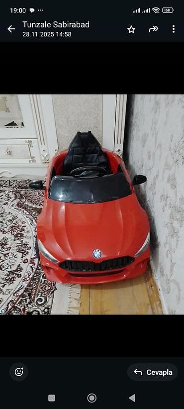 pultlu maşın oyuncaq: Uşaq elektrik maşını – qırmızı rəng, BMW üslubunda. Xüsusiyyətlər: - — 2