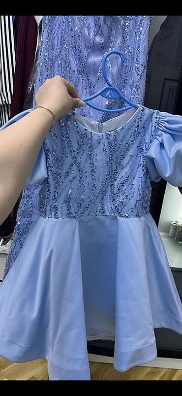 don şekilleri: Məhsul: Qız uşağı üçün ziyafət/libas - Rəng: açıq mavi (bəbəyi mavi) — 1