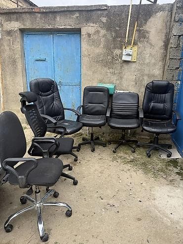 saat mebel: Təkərli, Qolları tənzimlənmir, Süni dəri — 2