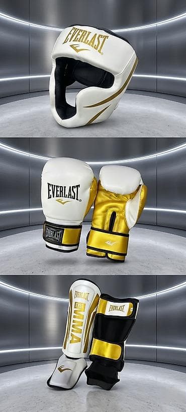Everlast döyüş dəsti – qızılı-ağ rəng palitrası Tərkib: - Boks
