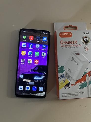 oppo a40m: Oppo A57s, 128 GB, rəng - Mavi, Barmaq izi, Face ID — 3