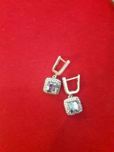 1 qram gumuşun qiyməti 2022: Серьги, Swarovski, Серебро, 925 г, Самовывоз, Бесплатная доставка — 2