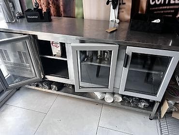 ref vitrin: Paslanmayan poladdan hazırlanmış peşəkar bar/kafe üçün soyuducu iş — 2