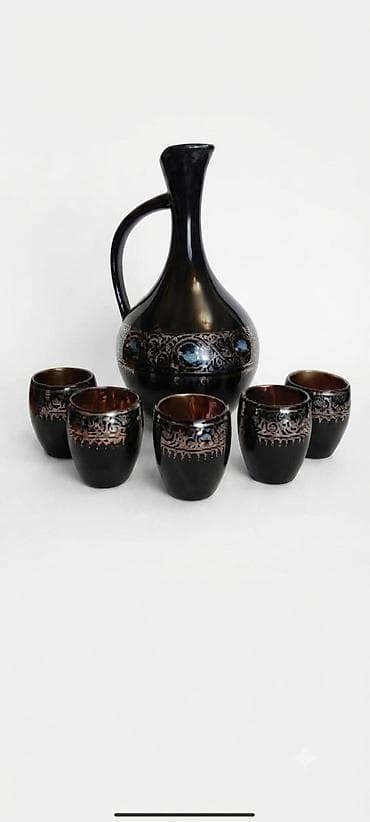 Бокалы, цвет - Черный, Керамика