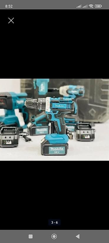 ucuz kask: Makita 198V simsiz alətlər dəsti Dəst tərkibi: - Zərbəli — 2