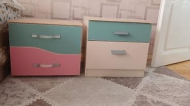 mebel ustu: İki ədəd komod/yalı stol dəsti - Dizayn: minimal və müasir üslubda — 1