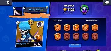 Резюме: Brawl Stars oyun hesabı - Kupa: 7126 (ən yüksək 7128), Liqalar: II - — 1