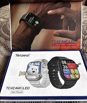 Личные вещи: Telzeal TC42 AMOLED ağıllı saat dəsti Xüsusiyyətlər: - 2.2 düym — 3
