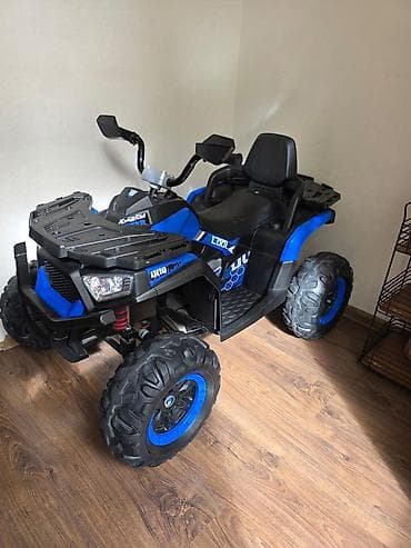 Uşaq üçün elektrikli ATV (kvadrotsikl) - Rəng: mavi-qara - Güclü