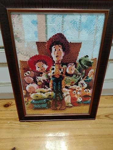 silikon keks qablari: Mövzu: Çərçivəli mozaika tablo – “Oyuncaq Hekayəsi” personajları — 1