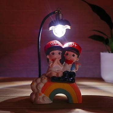 Romantik dekorativ masa lampası – “Girl &amp; Boy” fiqurlu - Dizayn