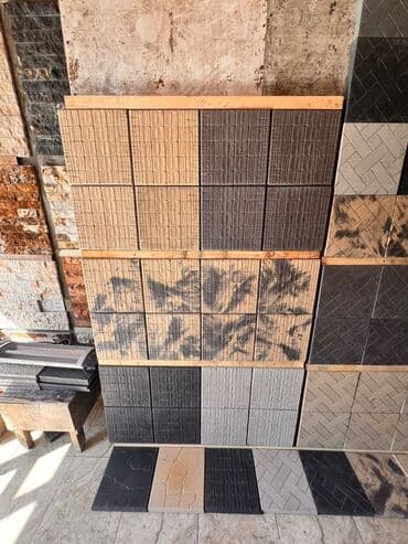 fasad kafelləri: Fasad üçün müxtəlif rəng və fakturalı dekorativ daş panelləri. Bu — 38