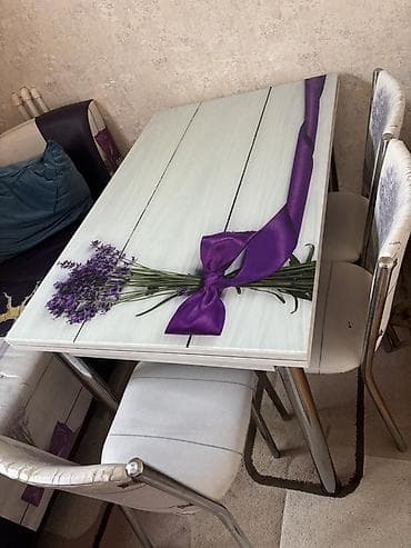 stul: Mətbəx üçün, Açılmayan, Dördbucaq masa, 4 stul — 1