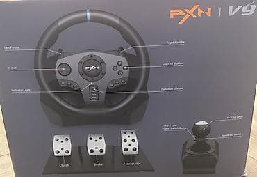 ручки кпп: PXN oyun sükan dəsti – sükan, 3 pedallı blok və mexaniki sürətlər — 7