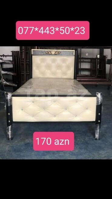 Çarpayılar: Yeni, Təknəfərlik çarpayı, Bazasız, Matras ilə, Siyirməsiz, Azərbaycan — 20