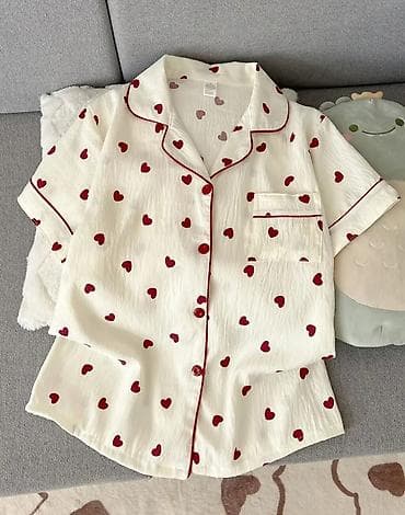 Домашние костюмы: Yeni m razmer geyinilmemis pijama satilir qisaqol şortikli — 1